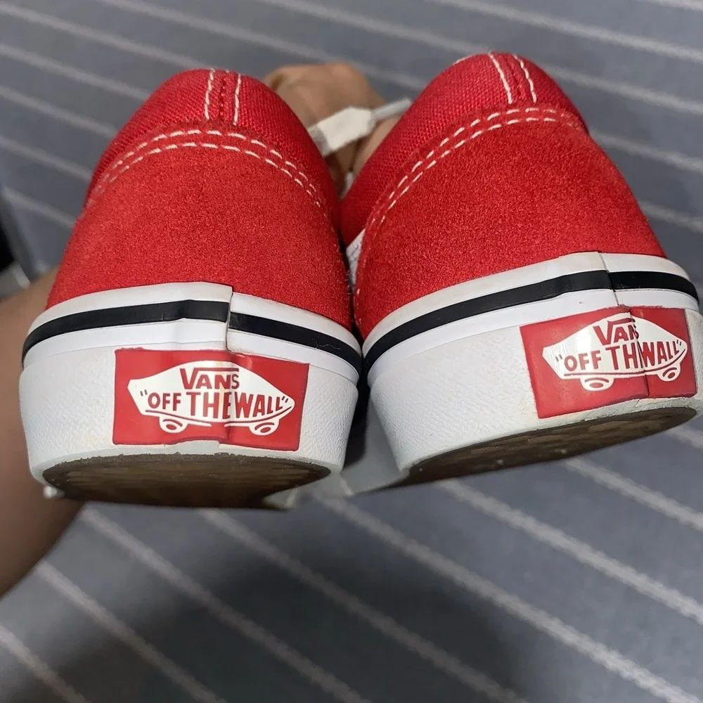 Vans Kids 13 Red Lace Up Old Skill Skate‎ Shoes Unisex